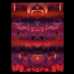 FHH-3, 16 X 12, 2009, ink on japanese fiber - relief print